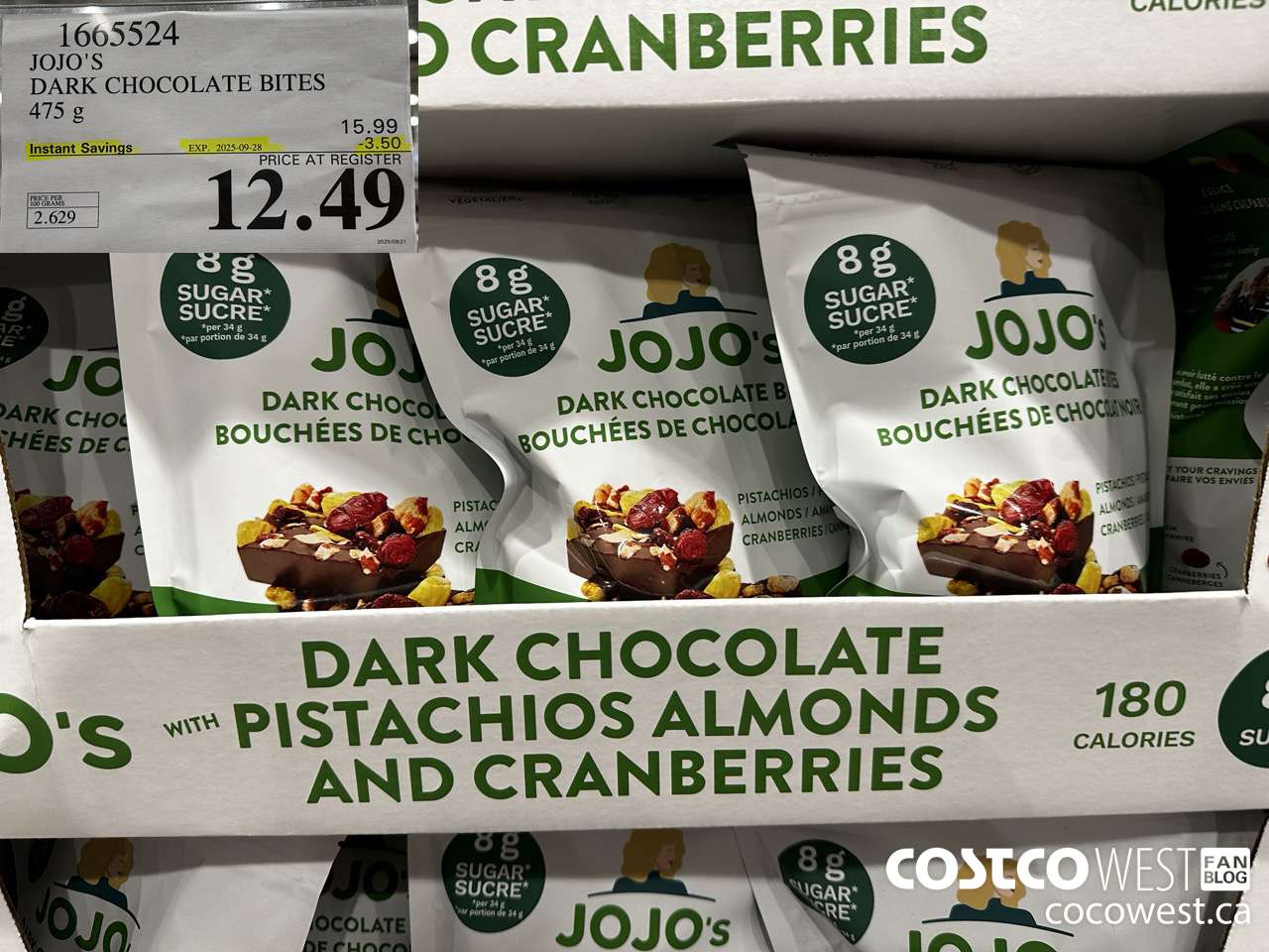 1665524 JOJO'S DARK CHOCOLATE BITES 475 G ($3.50 INSTANT SAVINGS EXPIRES ON 2025-09-28) $12.49