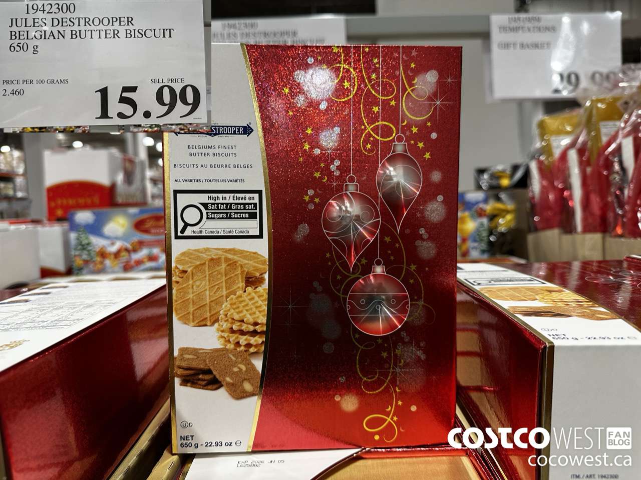 1942300 JULES DESTROOPER BELGIAN BUTTER BISCUIT 650G $15.99