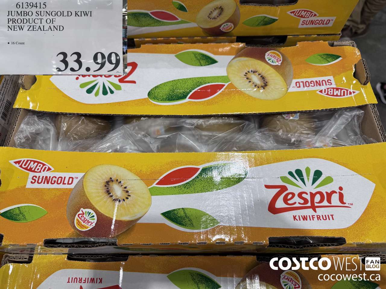 6139415 JUMBO SUNGOLD KIWI PRODUCT OF NEW ZEALAND $33.99