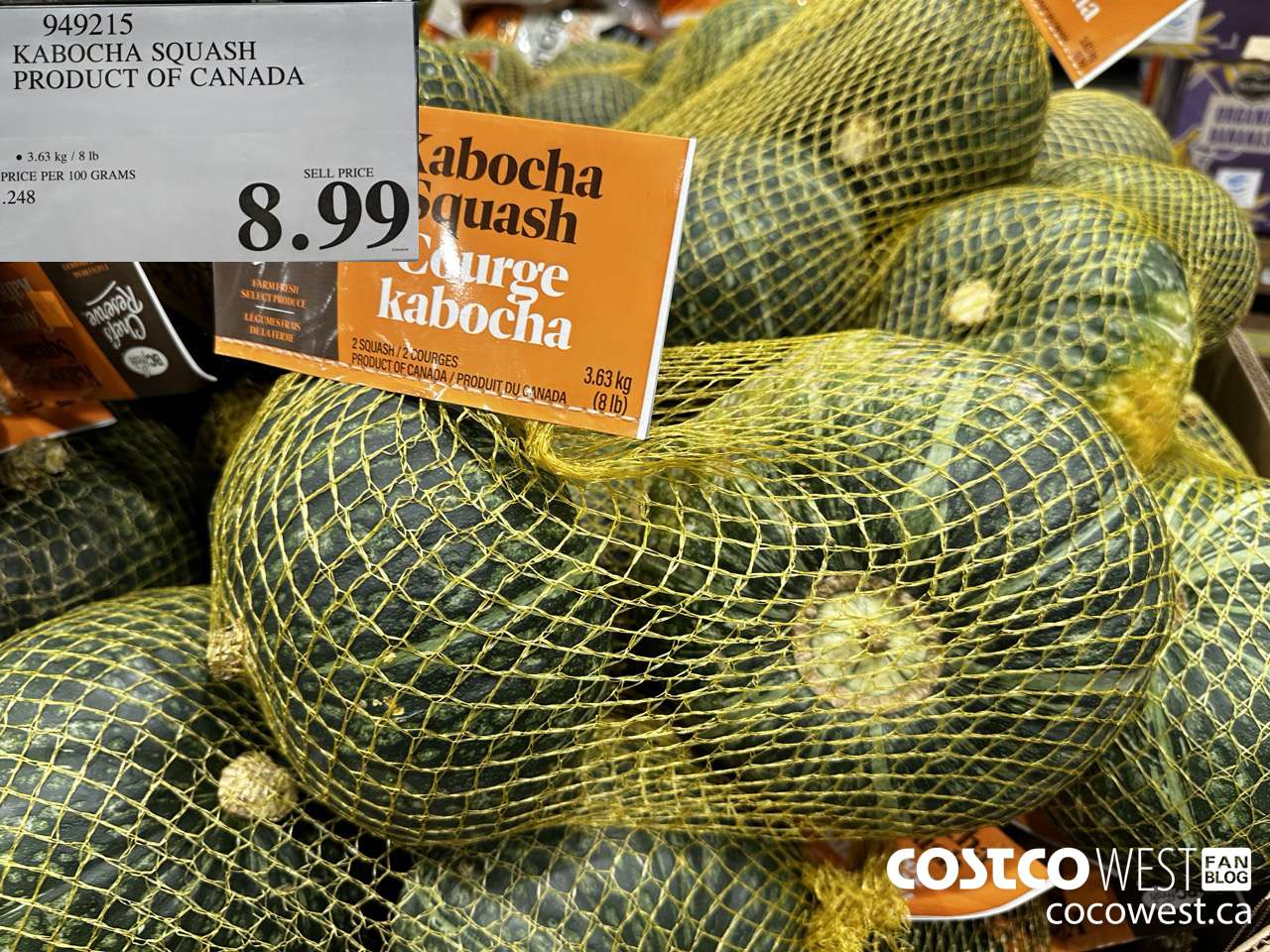 949215 KABOCHA SQUASH PRODUCT OF CANADA $8.99
