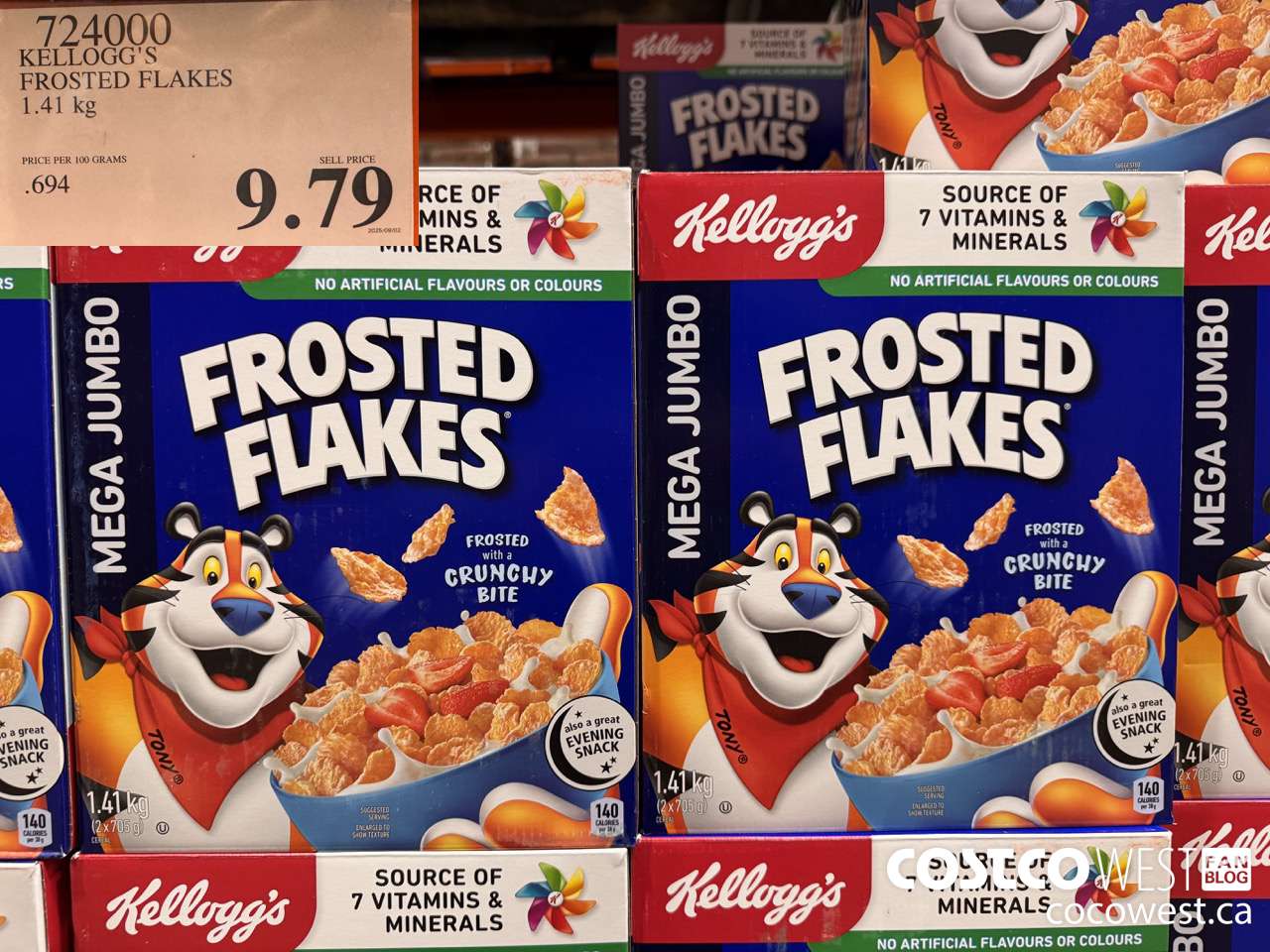 724000 KELLOGGS FROSTED FLAKES MEGA 1.41 kg $9.79