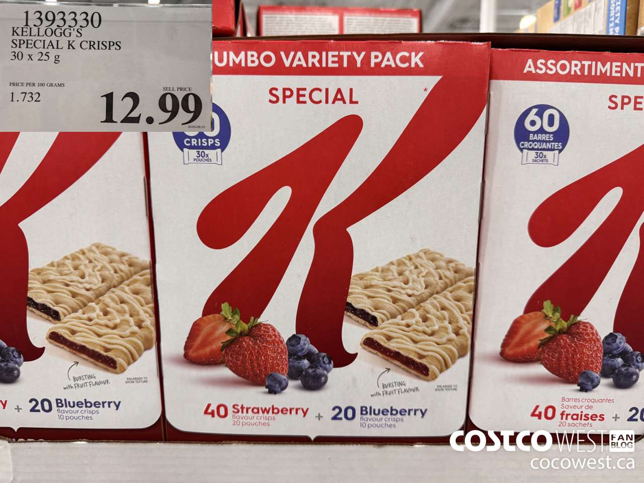 1393330 KELLOGG'S SPECIAL K CRISPS 750 G $12.99