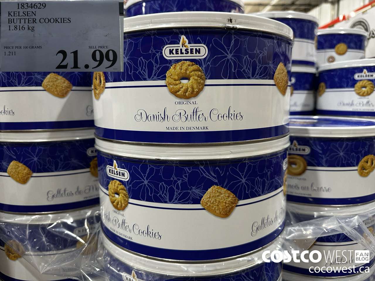 1834629 KELSEN BUTTER COOKIES 1.816KG $21.99