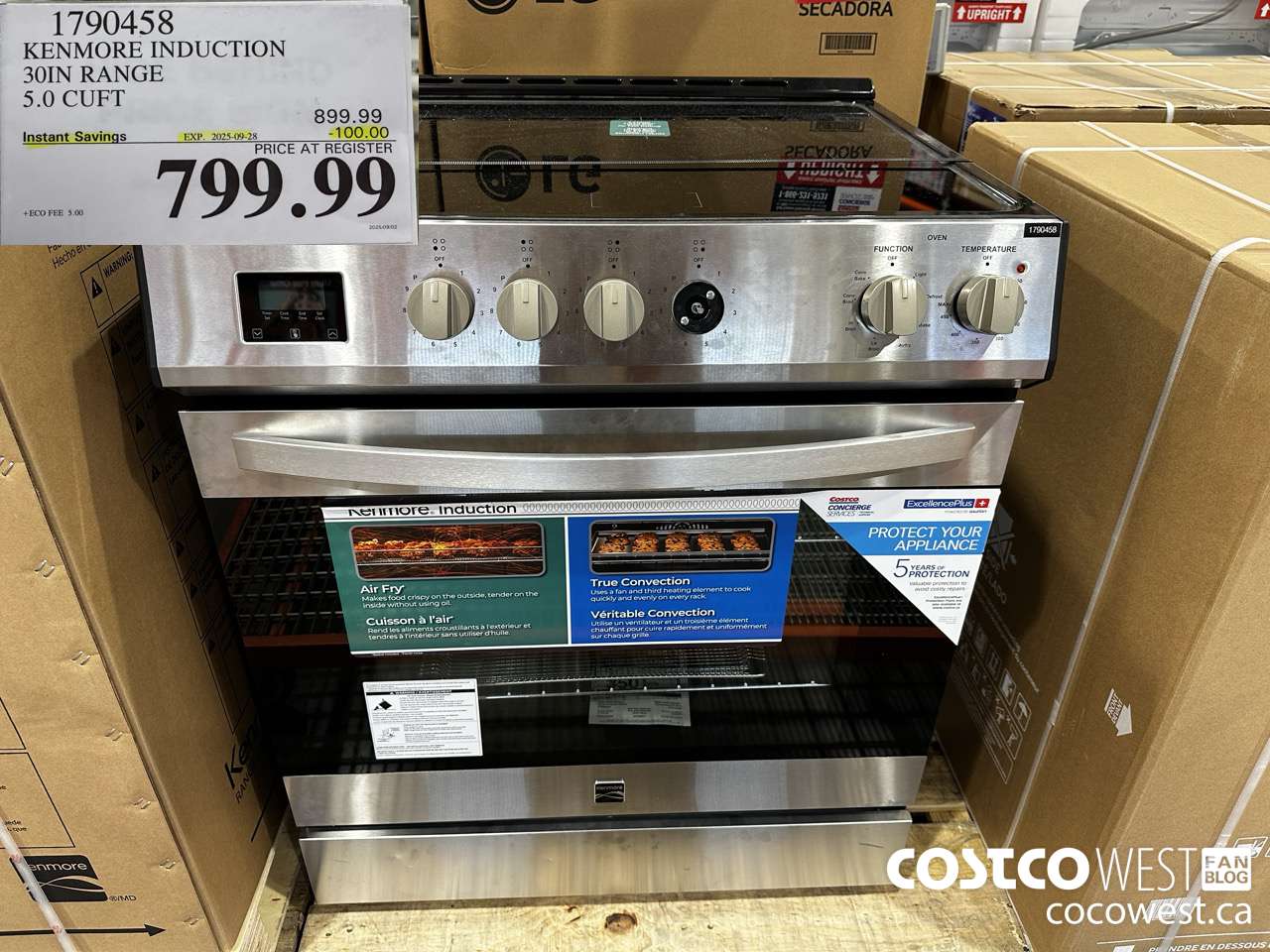 1790458 KENMORE INDUCTION 30IN RANGE 5.0 CUFT ($100.00 INSTANT SAVINGS EXPIRES ON 2025-09-28) $799.99