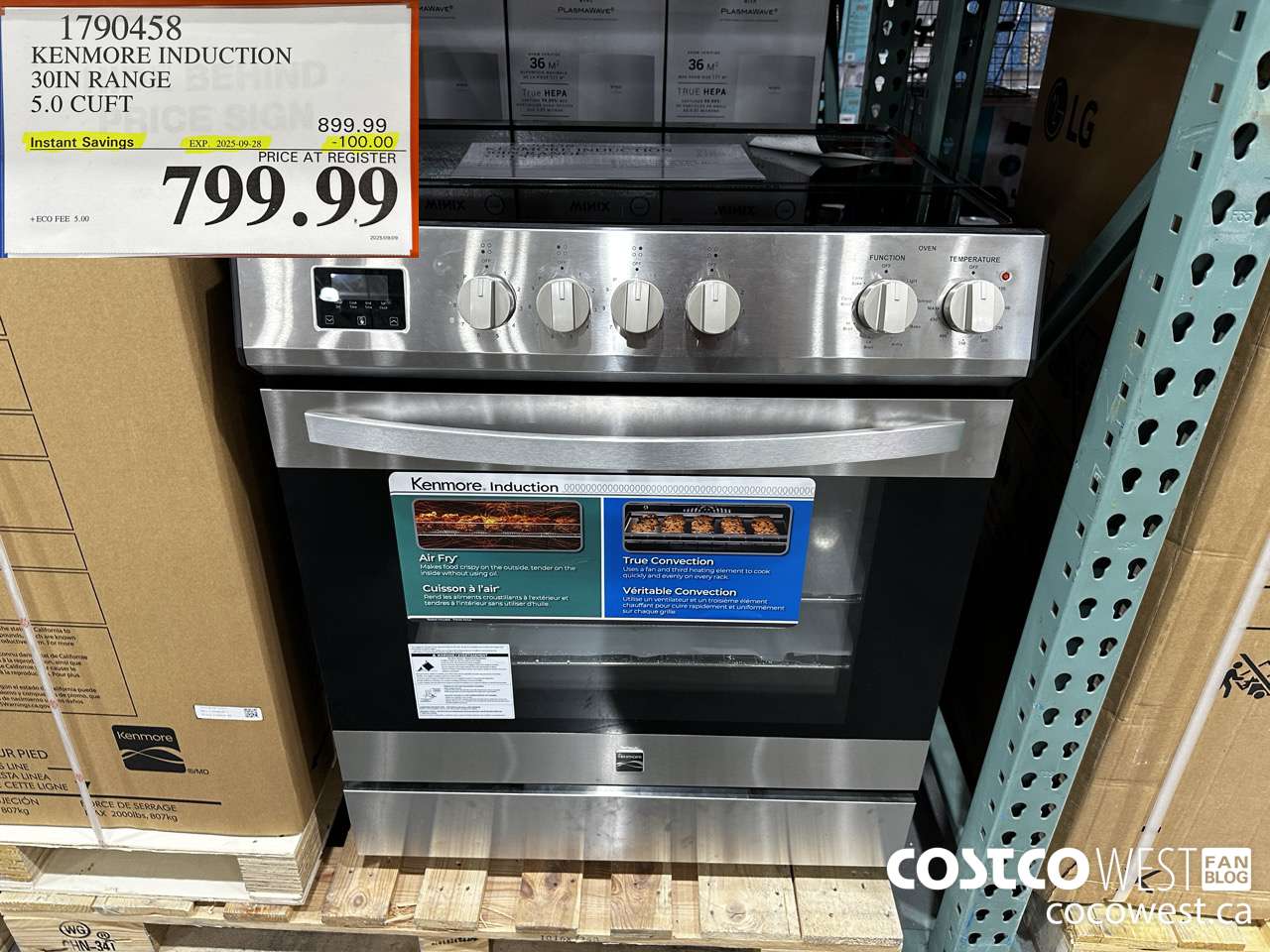 1790458 KENMORE INDUCTION 30IN RANGE 5.0 CUFT ($100.00 INSTANT SAVINGS EXPIRES ON 2025-09-28) $799.99