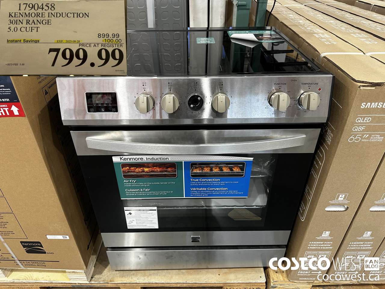 1790458 KENMORE INDUCTION 30IN RANGE 5.0 CUFT ($100.00 INSTANT SAVINGS EXPIRES ON 2025-09-28) $799.99