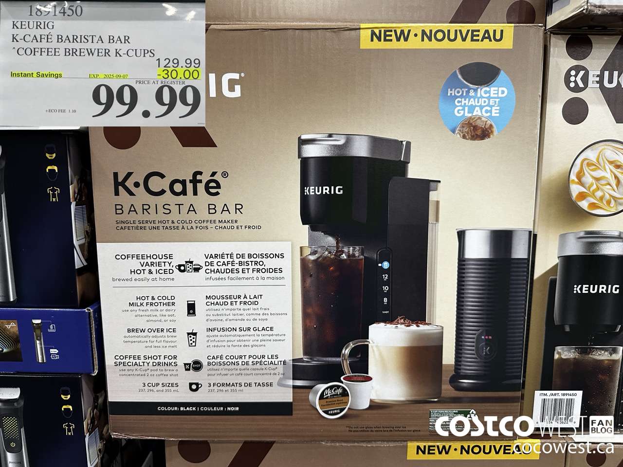 1891450 KEURIG K CAFE BARISTA BAR COFFEE BREWER ($30.00 INSTANT SAVINGS EXPIRES ON 2025-09-07) $99.99