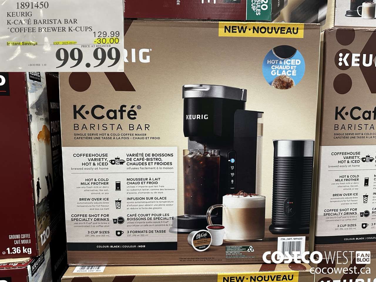 1891450 KEURIG K CAFE BARISTA BAR COFFEE BREWER ($30.00 INSTANT SAVINGS EXPIRES ON 2025-09-07) $99.99