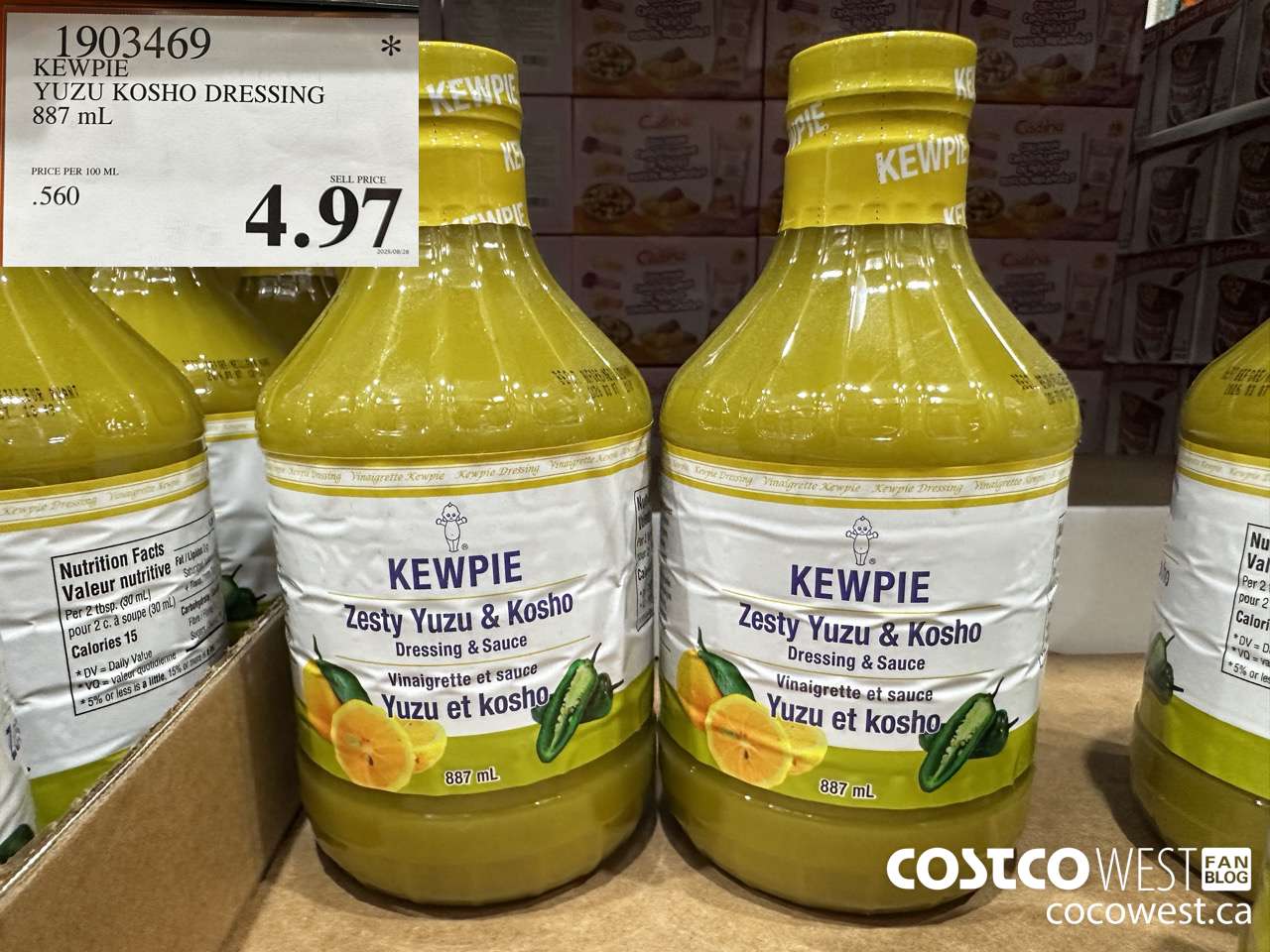 1903469 KEWPIE YUZU KOSHO DRESSING 887ML $4.97