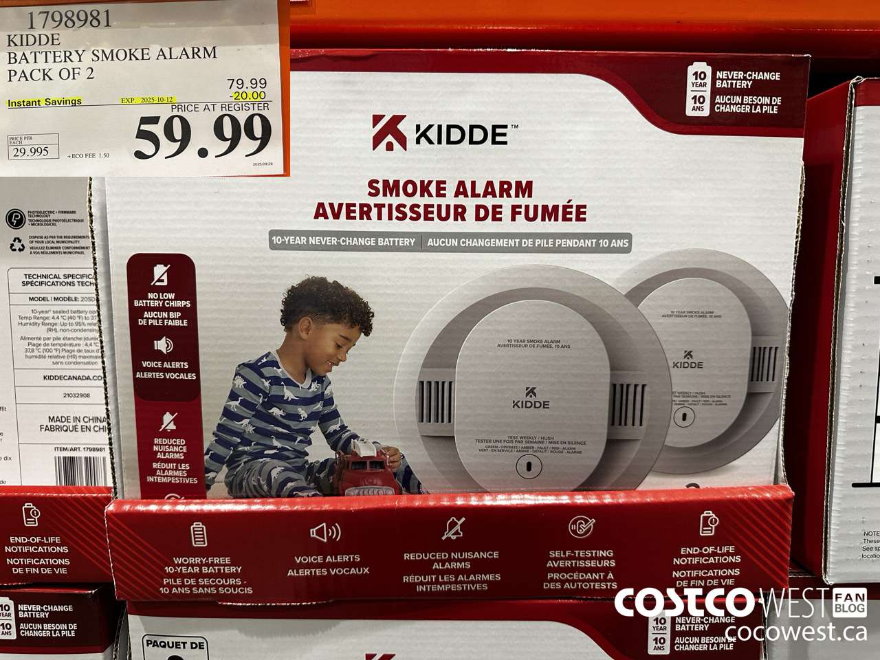 1798981 KIDDE BATTERY SMOKE ALARM PACK OF 2 ($20.00 INSTANT SAVINGS EXPIRES ON 2025-10-12) $59.99