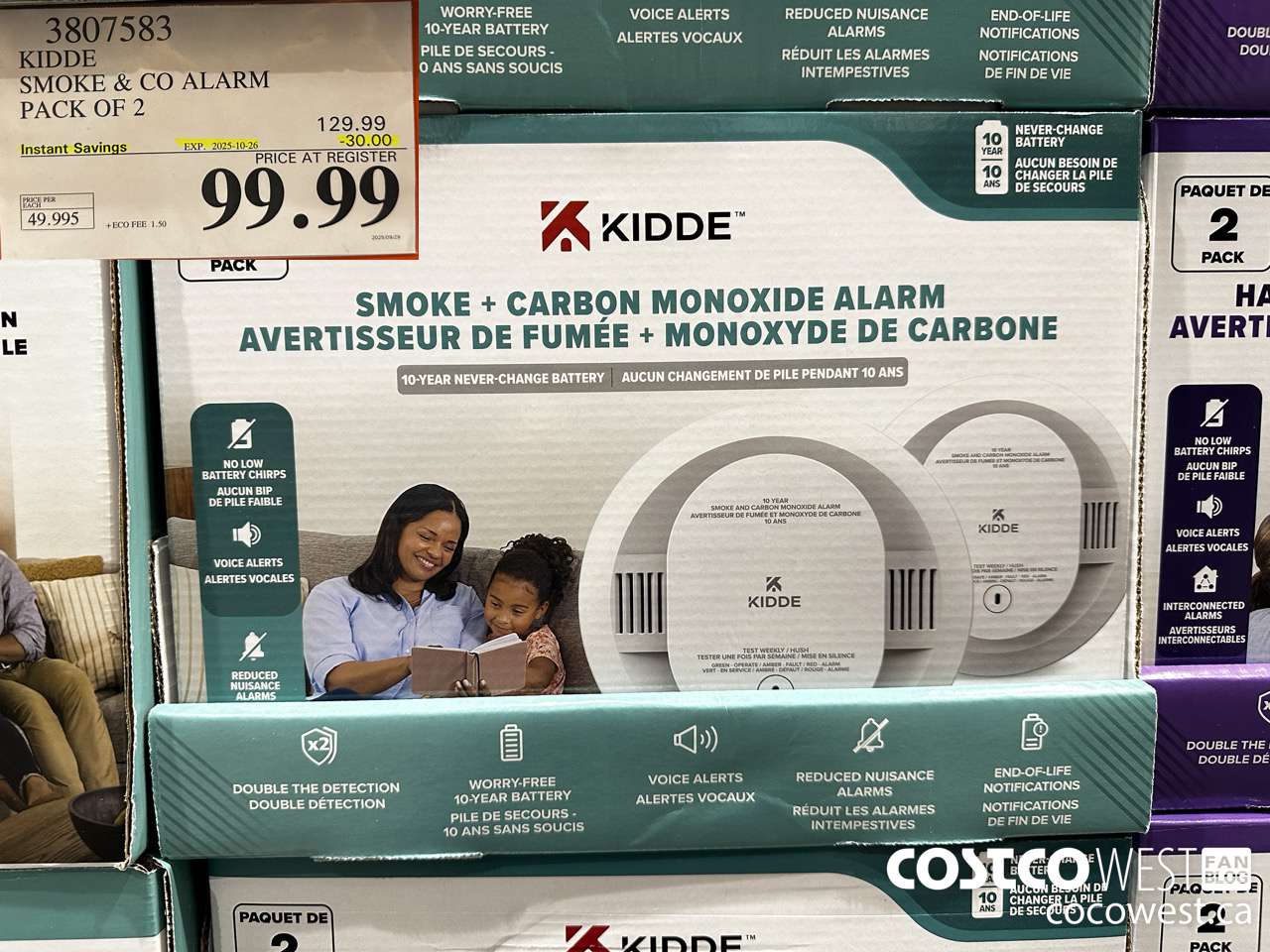 3807583 KIDDE SMOKE & CO ALARM PACK OF 2 ($30.00 INSTANT SAVINGS EXPIRES ON 2025-10-26) $99.99