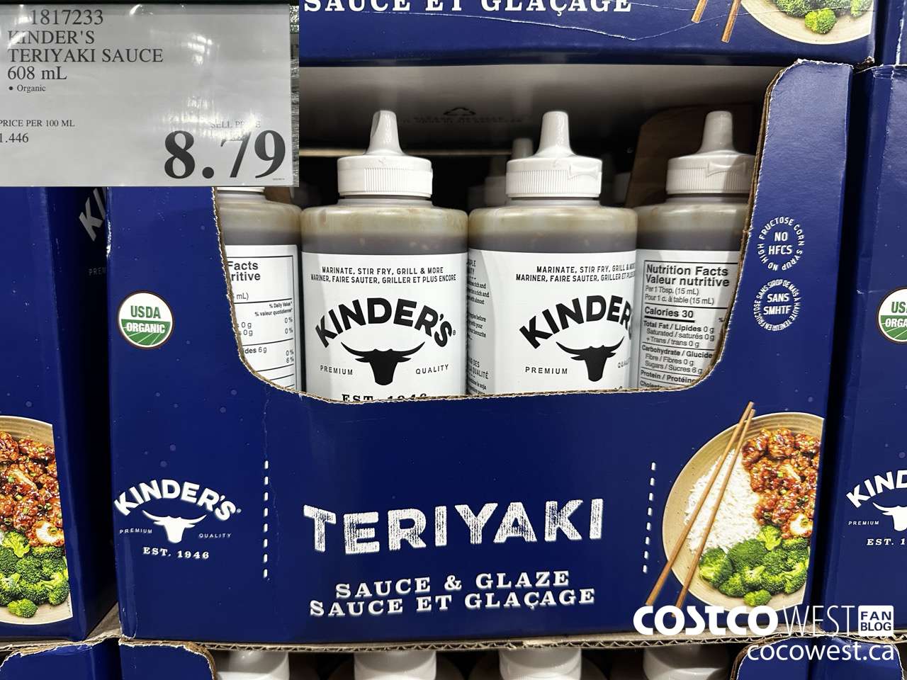 1817233 KINDER'S TERIYAKI SAUCE 608ML $8.79