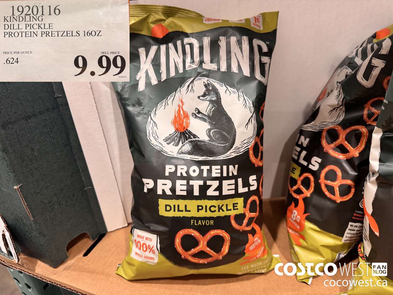 1920116 KINDLING DILL PICKLE PROTEIN PRETZELS 16OZ $9.99