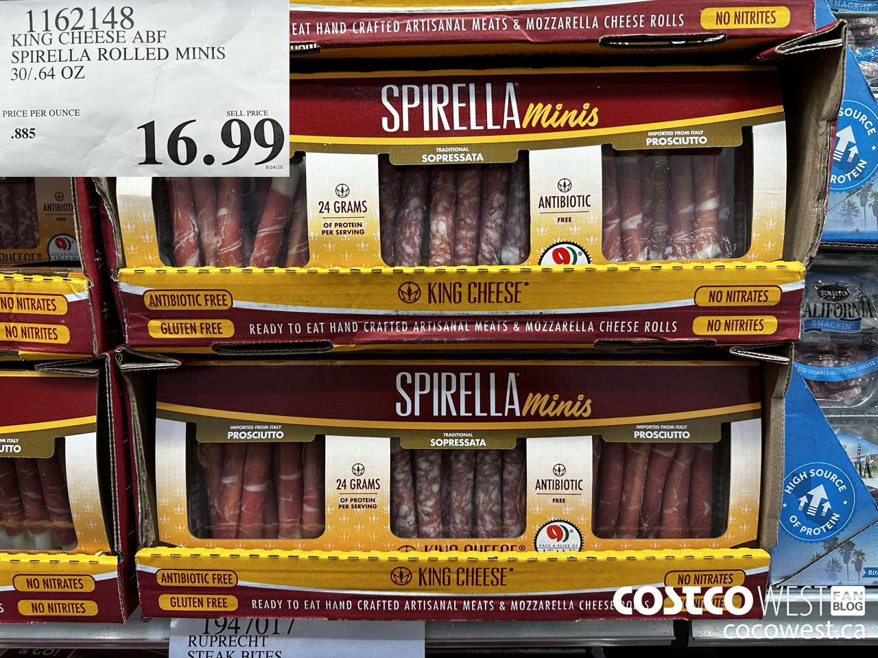 1162148 KING CHEESE ABF SPIRELLA ROLLED MINIS 30/.64 OZ $16.99