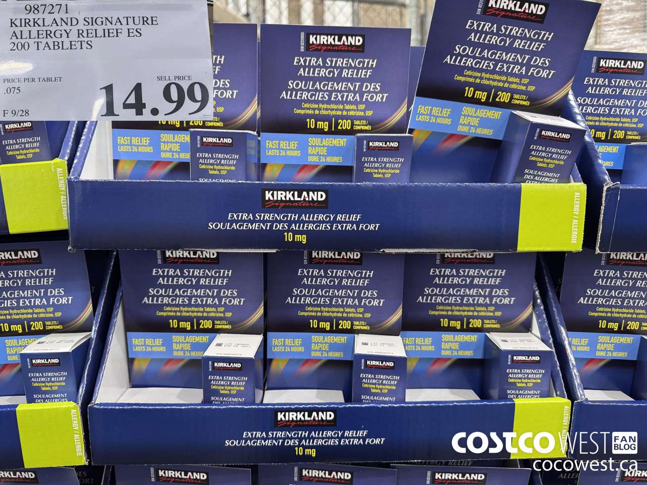 987271 KIRKLAND SIGNATURE ALLERGY RELIEF 200 TABLETS $14.99