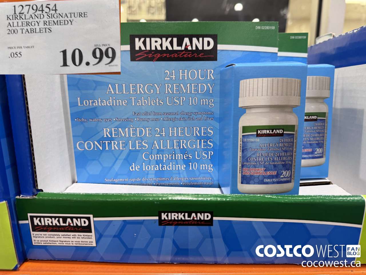 1279454 KIRKLAND SIGNATURE ALLERGY REMEDY 200 TABLETS $10.99
