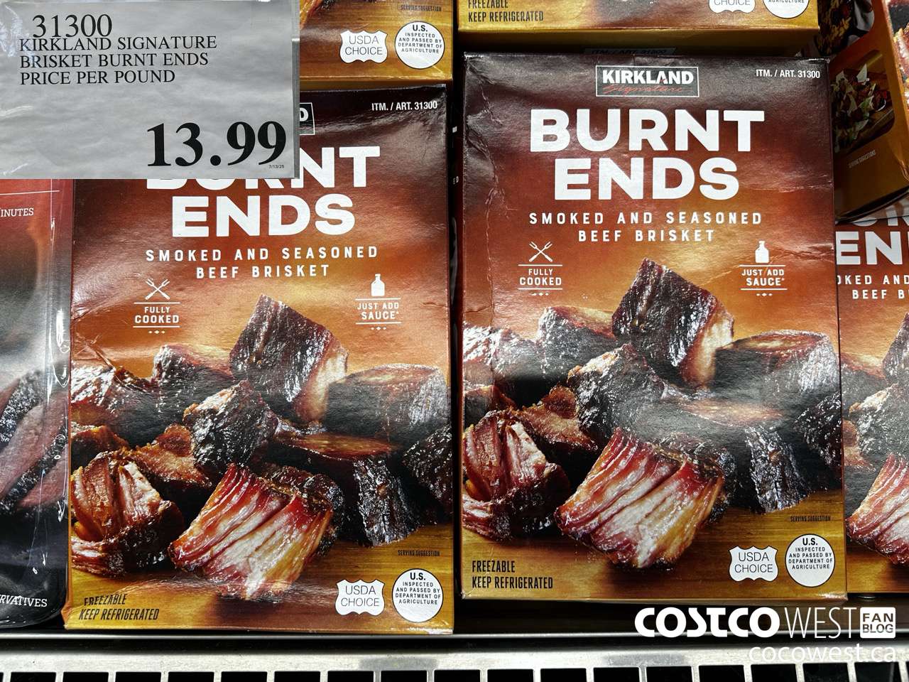 31300 KIRKLAND SIGNATURE BRISKET BURNT ENDS PRICE PER POUND $13.99