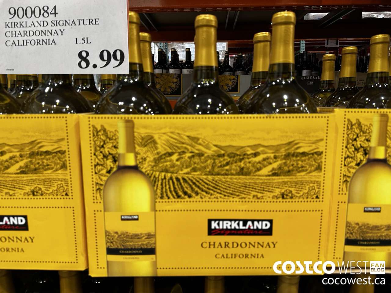 900084 KIRKLAND SIGNATURE CHARDONNAY CALIFORNIA 1.5L $8.99