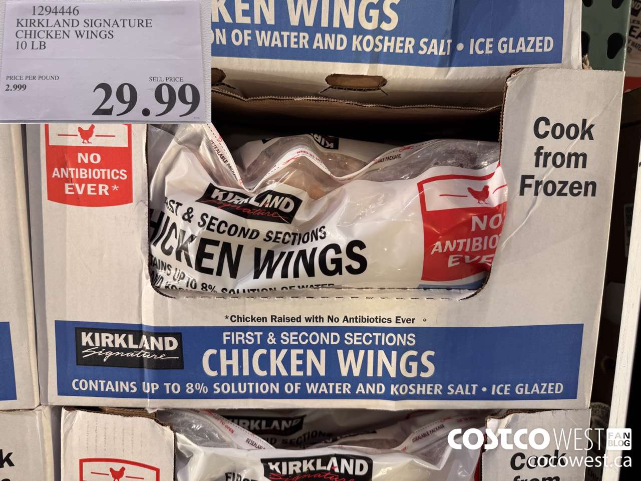 1294446 KIRKLAND SIGNATURE CHICKEN WINGS 10 LB  $29.99