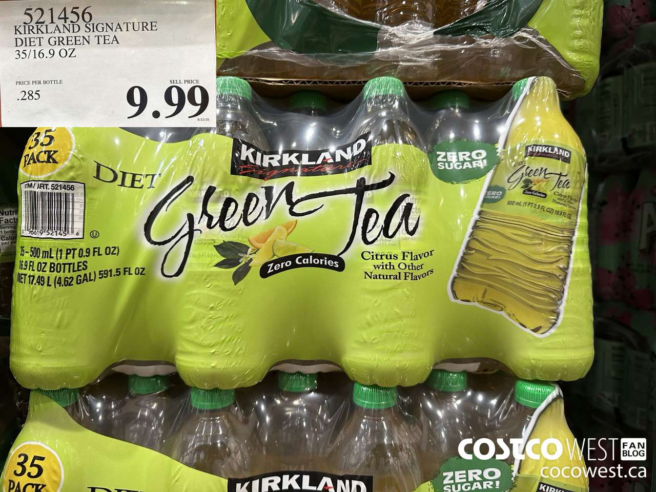 521456 KIRKLAND SIGNATURE DIET GREEN TEA 35/16.9 OZ $9.99