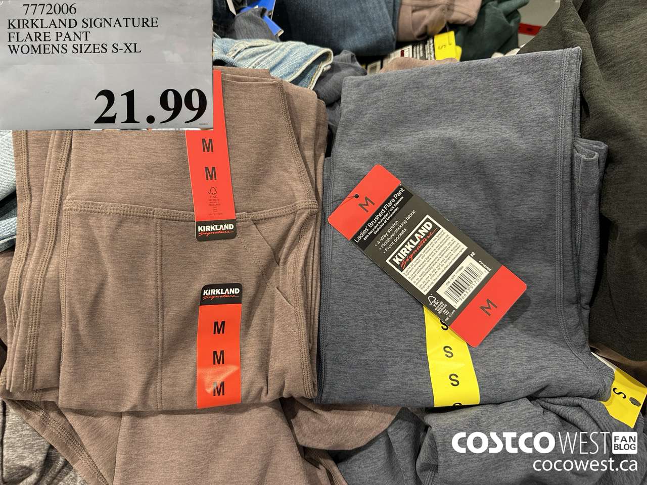 7772006 KIRKLAND SIGNATURE FLARE PANT WOMENS SIZES S-XL $21.99