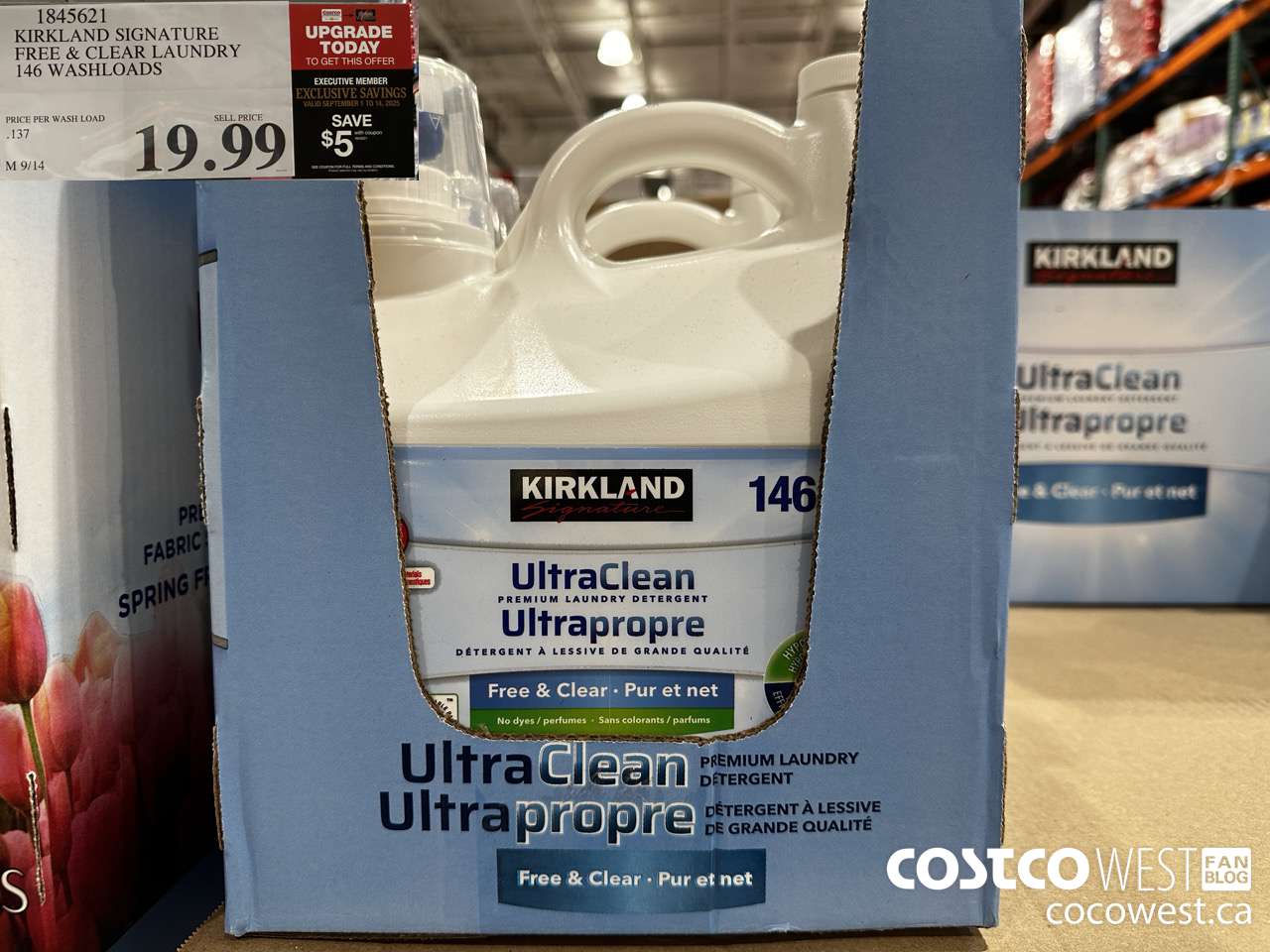 1845621 KIRKLAND SIGNATURE FREE AND CLEAR HE 5.99 L 133 WASHLOADS ($5.00 INSTANT SAVINGS EXPIRES ON 2025-09-14) $14.99