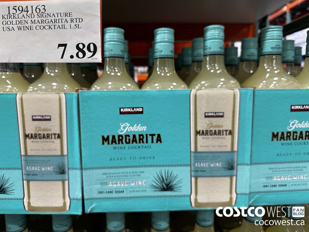 1594163 KIRKLAND SIGNATURE GOLDEN MARGARITA RTD USA WINE COCKTAIL 1.5L $7.89