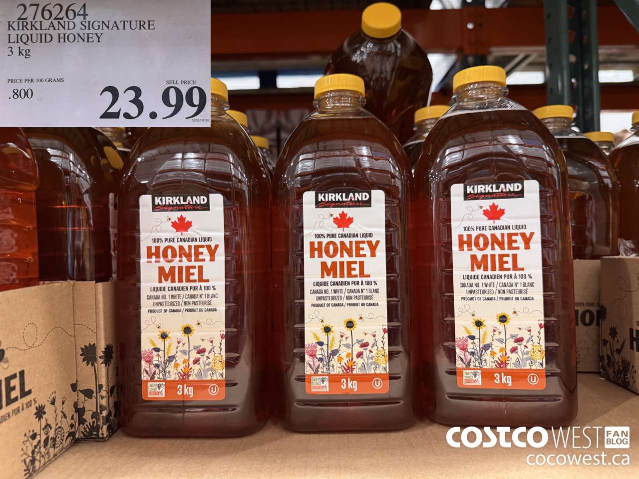 276264 KIRKLAND SIGNATURE LIQUID HONEY 3 KG $23.99