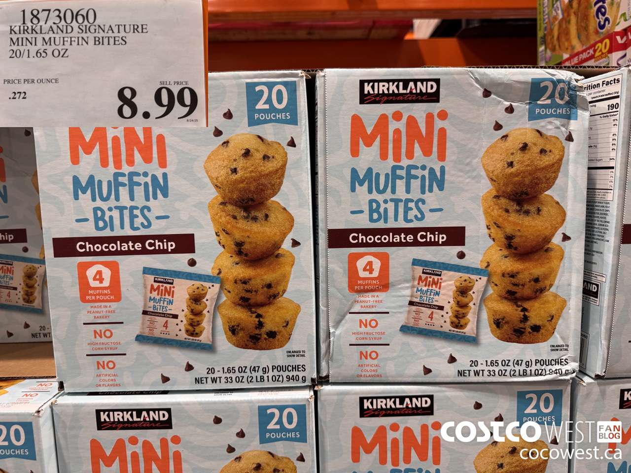 1873060 KIRKLAND SIGNATURE MINI MUFFINS BITES 20/1.65 OZ $8.99