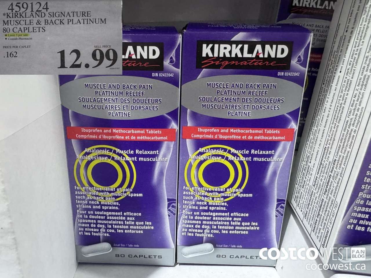 459124 KIRKLAND SIGNATURE MUSCLE & BACK PLATINUM 80 CAPLETS $12.99
