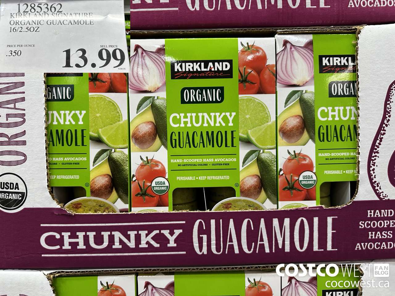 1285362 KIRKLAND SIGNATURE ORGANIC GUACAMOLE 16/2.5OZ $13.99