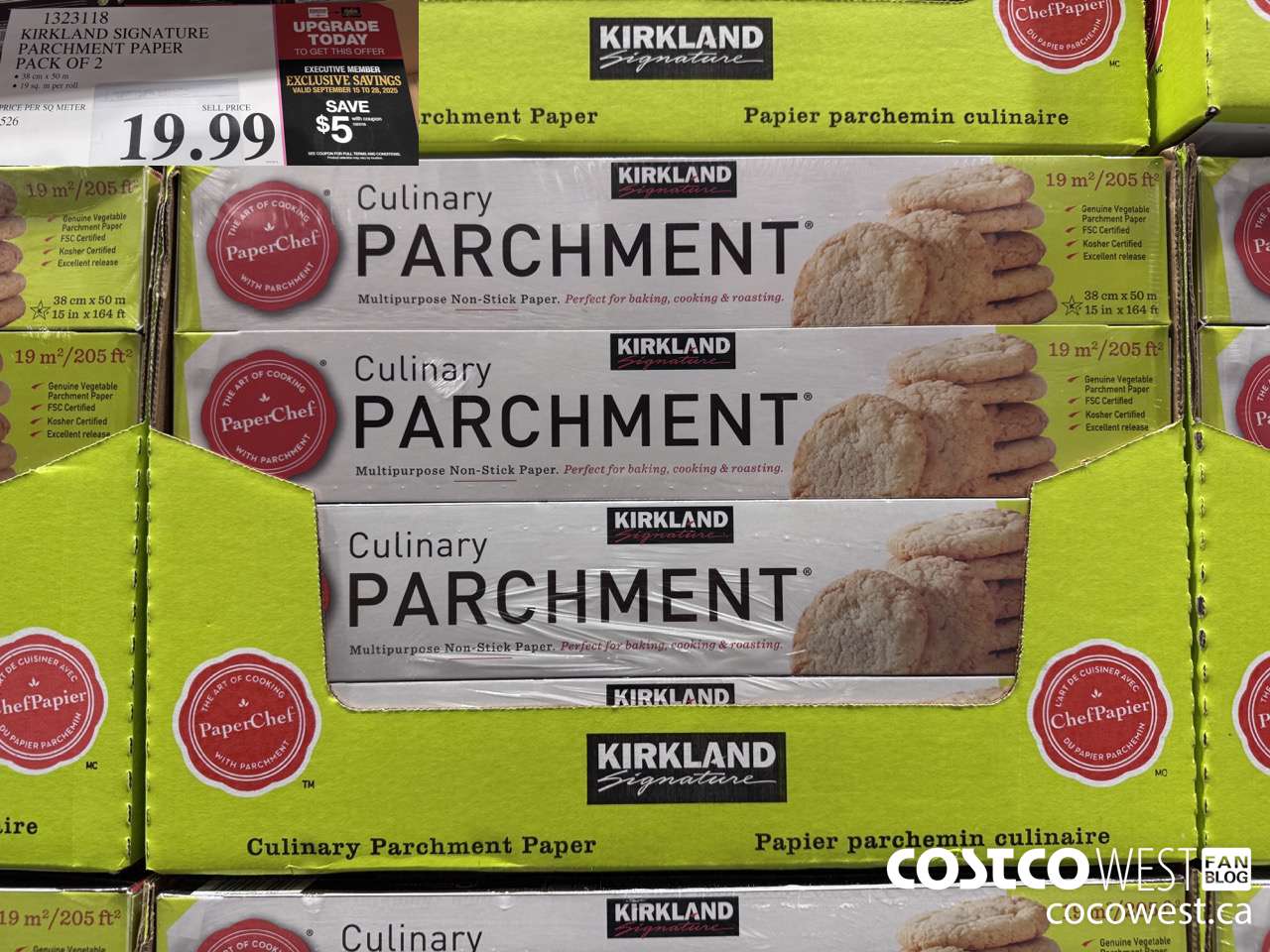 1323118 KIRKLAND SIGNATURE PARCHMENT PAPER PK OF 2 38cm X 50m ($5.00 INSTANT SAVINGS EXPIRES ON 2025-09-28) $14.99