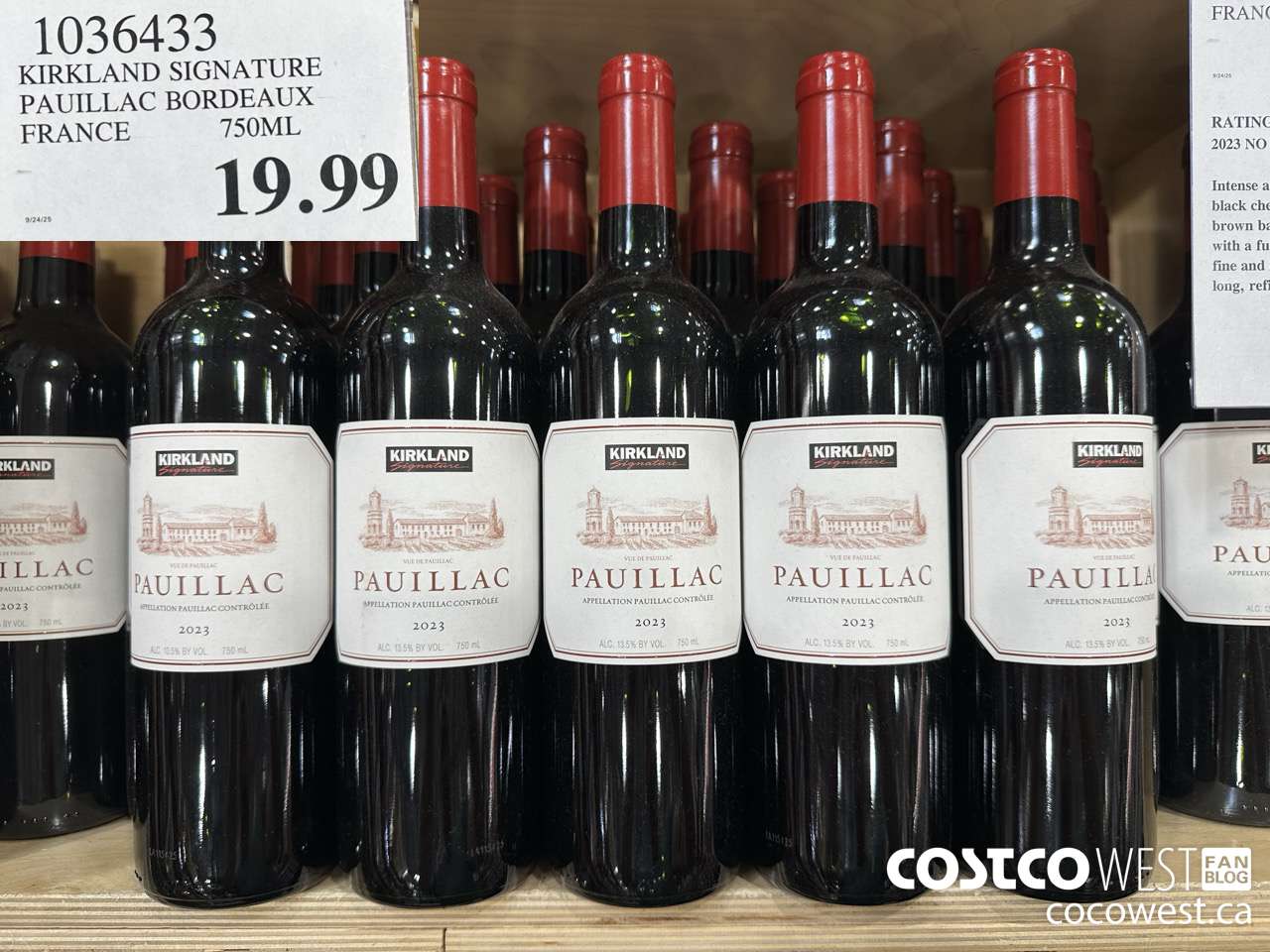 1036433 KIRKLAND SIGNATURE PAUILLAC BORDEAUX FRANCE 750ML $19.99