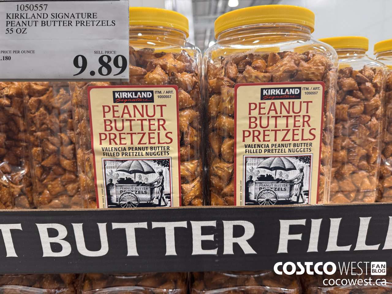 1050557 KIRKLAND SIGNATURE PEANUT BUTTER PRETZEL 55 OZ $9.89