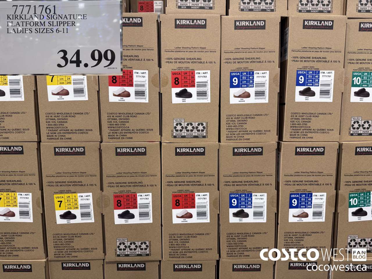 7771761 KIRKLAND SIGNATURE PLATFORM SLIPPER LADIES SIZES 6-11 $34.99