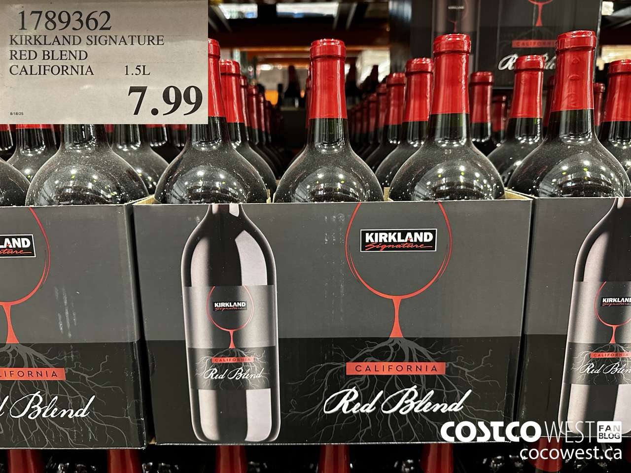 1789362 KIRKLAND SIGNATURE RED BLEND CALIFORNIA 1.5L $7.99
