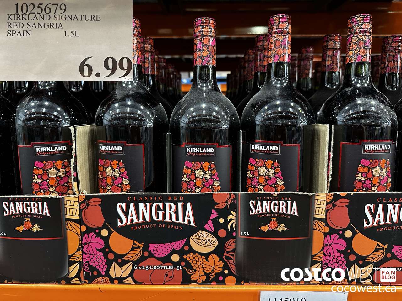 1025679 KIRKLAND SIGNATURE RED SANGRIA SPAIN 1.5L $6.99