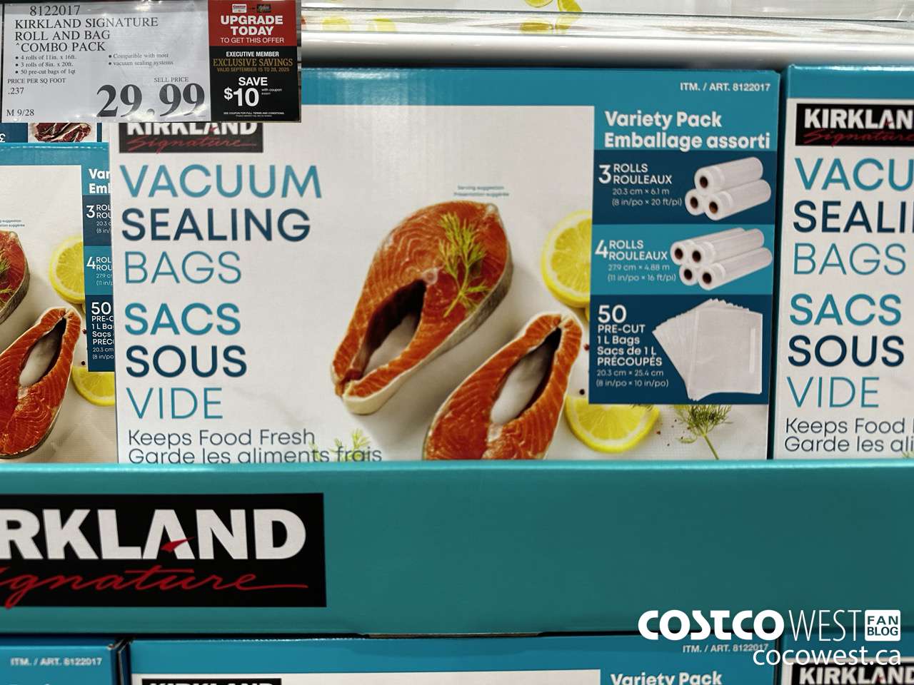 8122017 KIRKLAND SIGNATURE ROLLS AND PRE-CUT BAGS  ($10.00 INSTANT SAVINGS EXPIRES ON 2025-09-28) $19.99