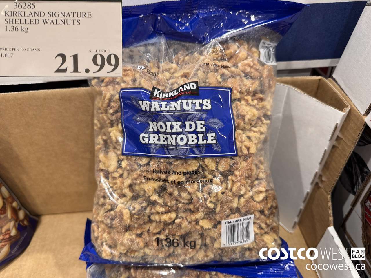 36285 KIRKLAND SIGNATURE SHELLED WALNUTS 1.36 kg $21.99