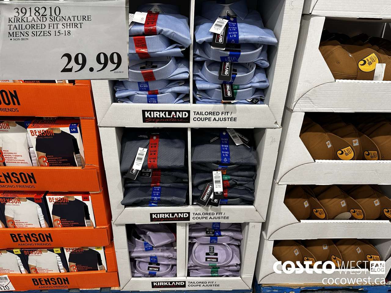 3918210 KIRKLAND SIGNATURE TAILORED FIT SHIRT MENS SIZES 15-18 $29.99