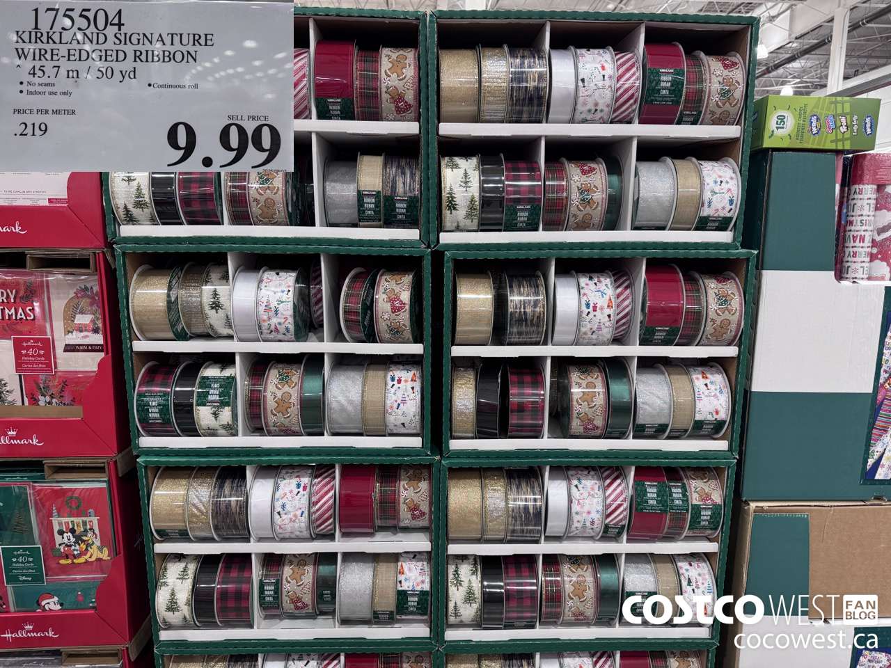 175504 KIRKLAND SIGNATURE WIRE-EDGED RIBBON 45.7M / 50 YD $9.99