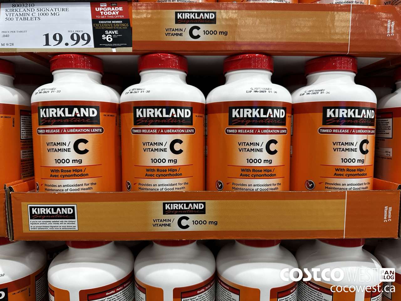 8003210 KIRKLAND SIGNATURE VITAMIN C 1000 MG 500 TABLETS ($6.00 INSTANT SAVINGS EXPIRES ON 2025-09-28) $13.99