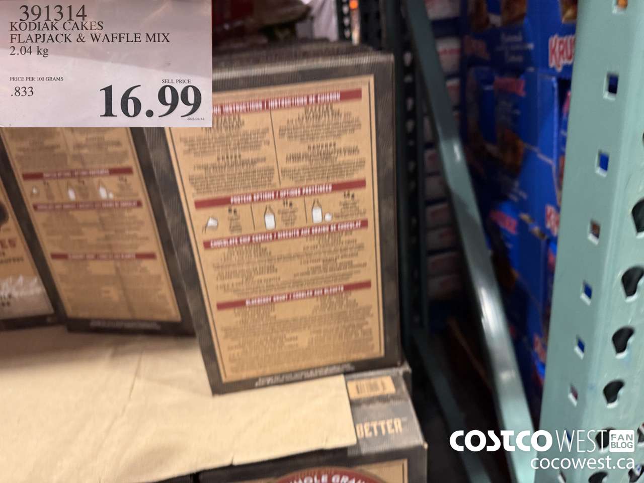 391314 KODIAK PANCAKE & WAFFLE MIX 2.04KG $16.99