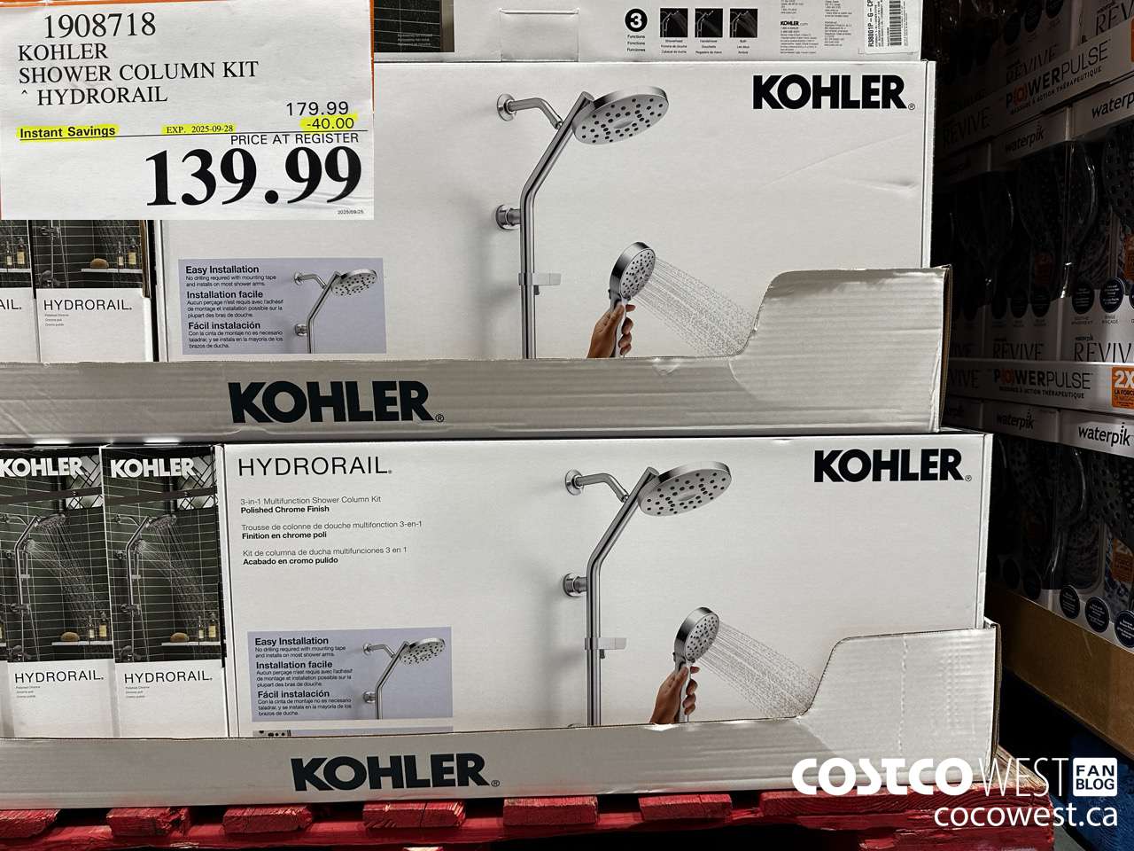 1908718 KOHLER SHOWER COLUMN KIT HYDRORAIL ($40.00 INSTANT SAVINGS EXPIRES ON 2025-09-28) $139.99