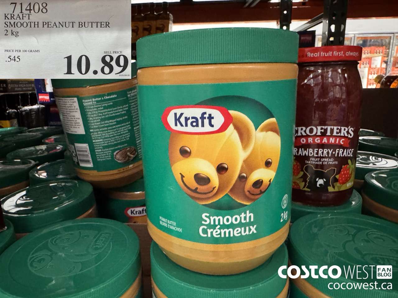 71408 KRAFT SMOOTH PEANUT BUTTER 2 kg $10.89