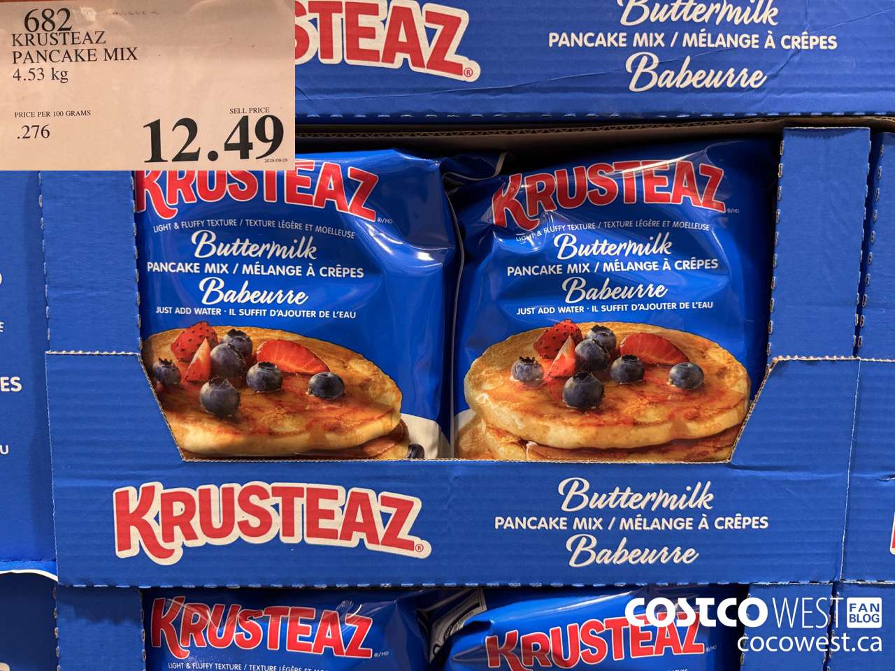 682 KRUSTEAZ PANCAKE MIX 4.53 kg $12.49