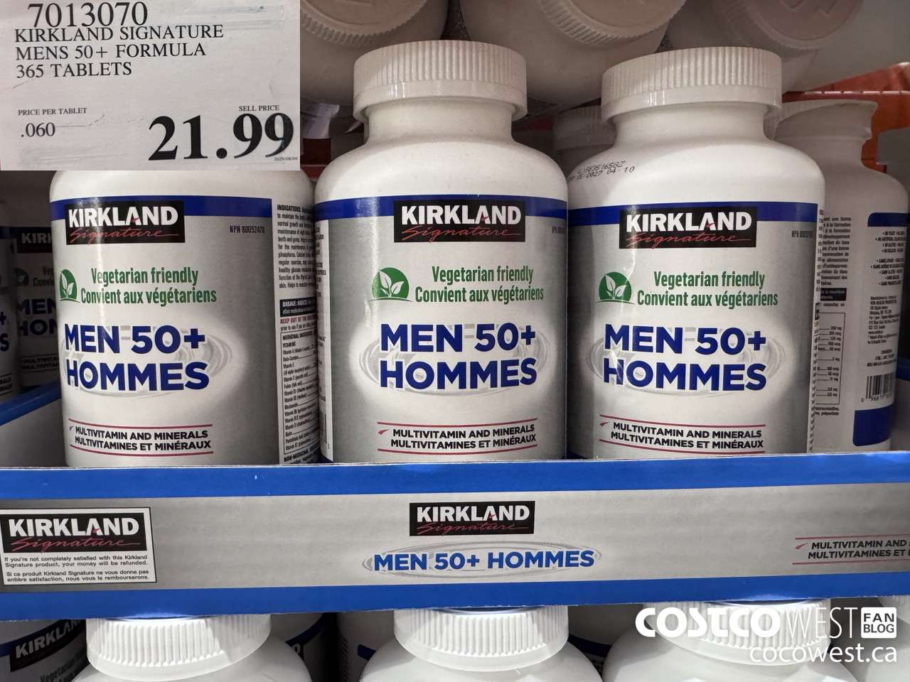 7013070 KS MENS 50+ MULTIVITAMIN & MINERAL 365 TABLETS $21.99