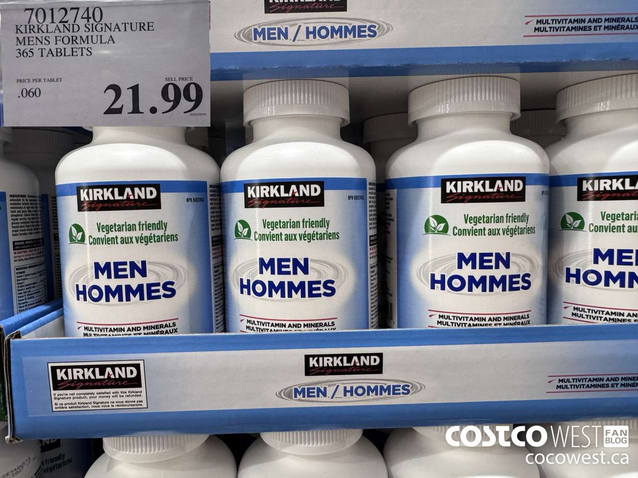 7012740 KS MEN MULTIVITAMIN & MINERAL 365 TABLETS $21.99