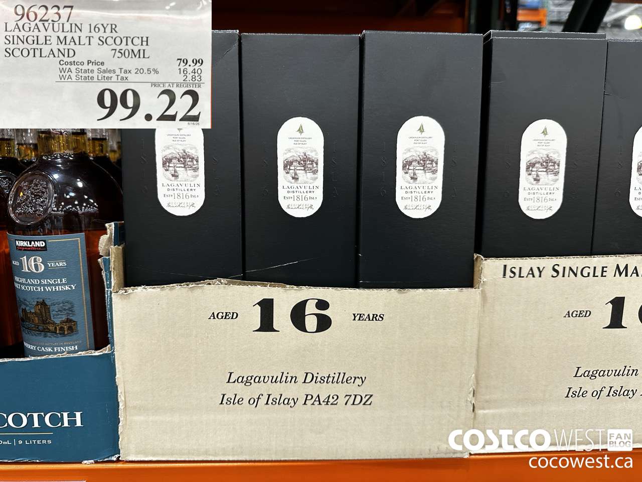 96237 LAGAVULIN 16YR SINGLE MALT SCOTCH SCOTLAND 750ML $99.22