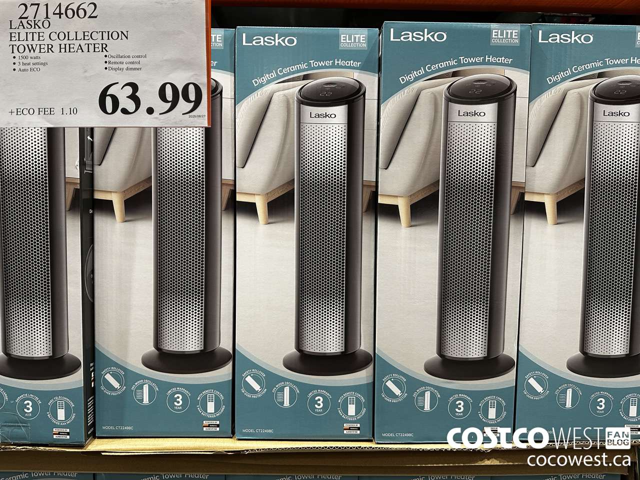 2714662 LASKO ELITE COLLECTION TOWER HEATER $63.99